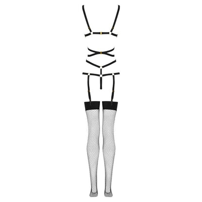 LIVCO CORSETTI FASHION - THIARA LC 20213 SET BODY + STOCKINGS BLACK L/XL