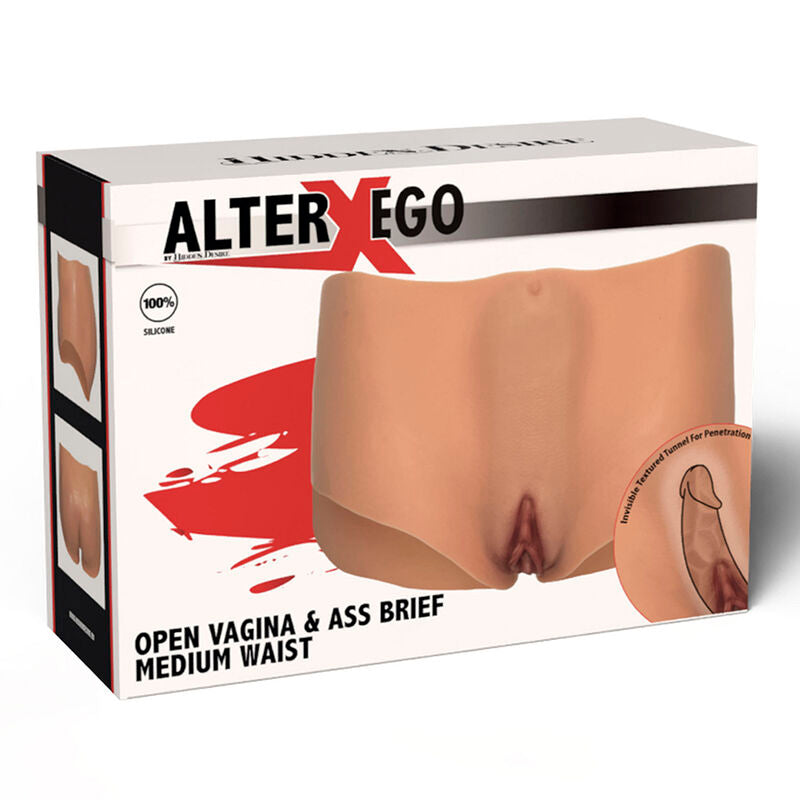 HIDDEN DESIRE – ALTER EGO Open Dual Opening Brief Medium Waist Flesh