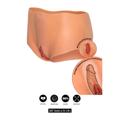 HIDDEN DESIRE – ALTER EGO Open Dual Opening Brief Medium Waist Flesh