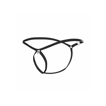 MOB - BLACK TEAR-SHAPED THONG SIZE L/XL