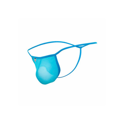 MOB - TRANSPARENT T-SHAPED THONG AQUA SIZE S/M