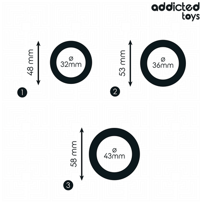ADDICTED TOYS - SET OF SILICONE RINGS MODEL 1