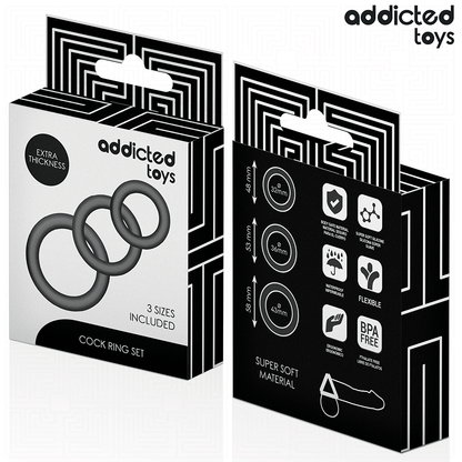 ADDICTED TOYS - SET OF SILICONE RINGS MODEL 1
