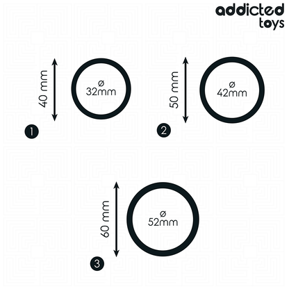 ADDICTED TOYS - SET OF SILICONE RINGS MODEL 2