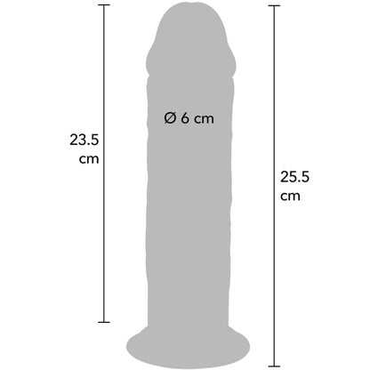 GET REAL - DELUXE THICK DOUBLE-DENSITY TPE DONG 25.5 CM