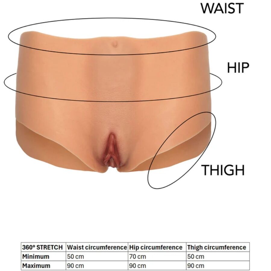 HIDDEN DESIRE – ALTER EGO Open Dual Opening Brief Medium Waist Flesh