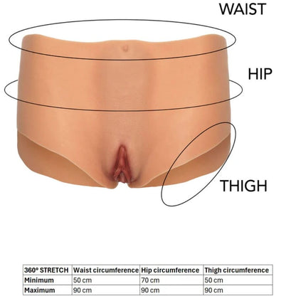 HIDDEN DESIRE – ALTER EGO Open Dual Opening Brief Medium Waist Flesh