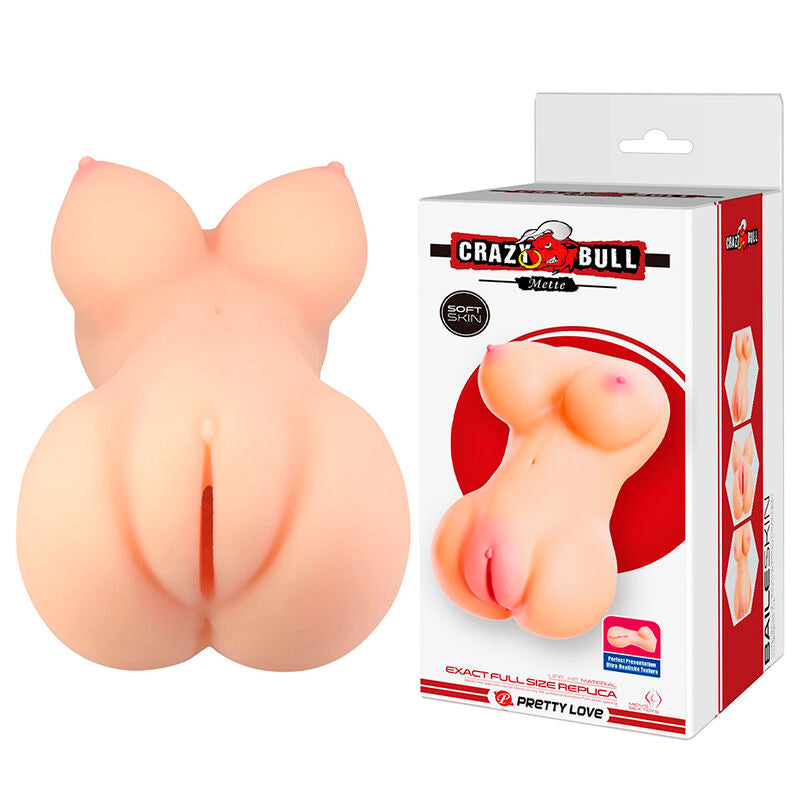 CRAZY BULL – Mette Realistic Anal and Vagina Masturbator Flesh