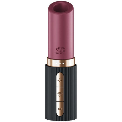 SATISFYER - DEEP KISS WAVE CLITORIS STIMULATOR GARNET / BLACK