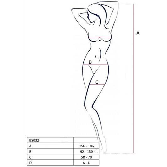 PASSION - WOMAN BS032 RED BODYSTOCKING ONE SIZE